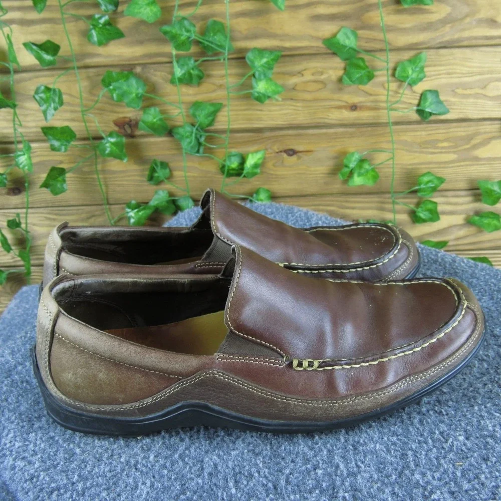 Cole Haan Tucker Venetian Men's 9.5 Brown Leather Slip-On Loafers Casual Comfort